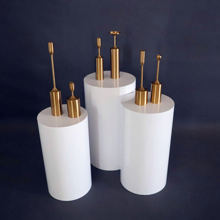 3PCS Display Stand Round Cylinder Pedestal w/ Balloon Set + LED Strip Wedding AU.