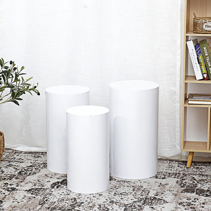 3PCS Display Stand Round Cylinder Pedestal w/ Balloon Set + LED Strip Wedding AU.