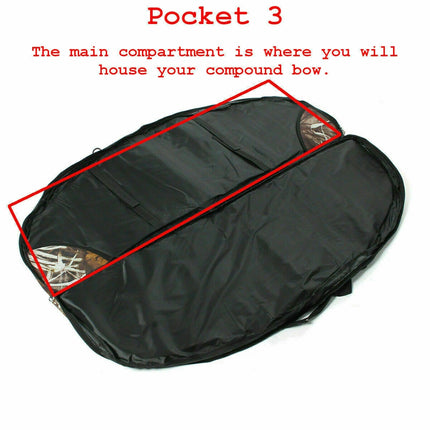 115cm Portable Compound Bow bag Archery Arrows Carry Bag Case With Arrow Holder.