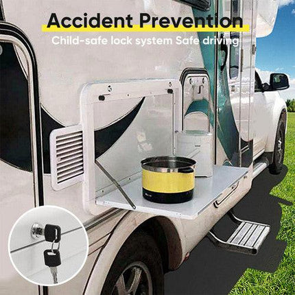 Caravan Table Folding Picnic Camping Motorhome Outdoor Tables Locked 800x450mm.