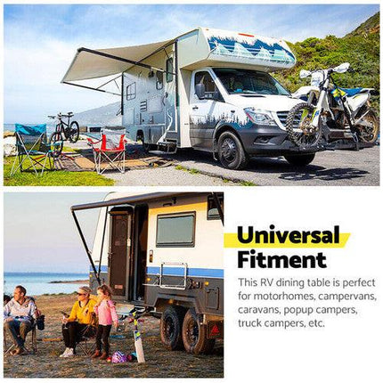 Caravan Table Folding Picnic Camping Motorhome Outdoor Tables Locked 800x450mm.