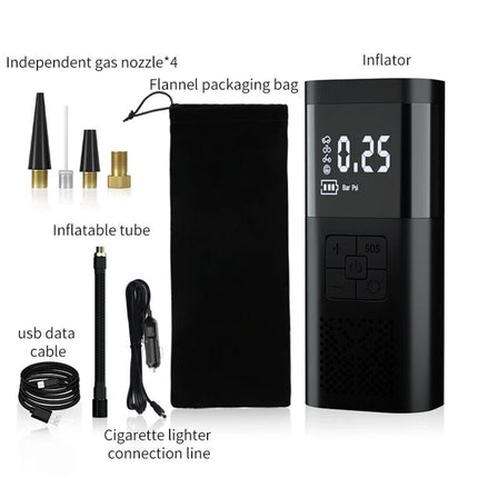 6000mAh Car Tyre Inflator 12V Air Compressor Electric Pump Cordless USB Charging.