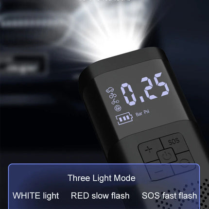6000mAh Car Tyre Inflator 12V Air Compressor Electric Pump Cordless USB Charging.
