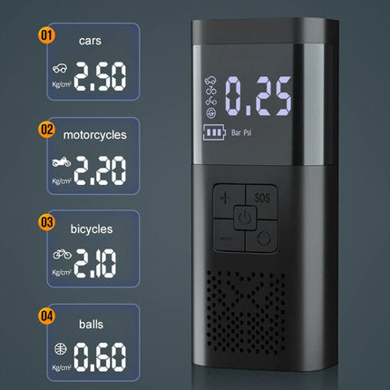 6000mAh Car Tyre Inflator 12V Air Compressor Electric Pump Cordless USB Charging.