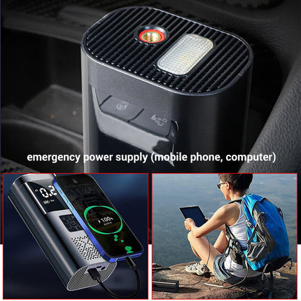 6000mAh Car Tyre Inflator 12V Air Compressor Electric Pump Cordless USB Charging.
