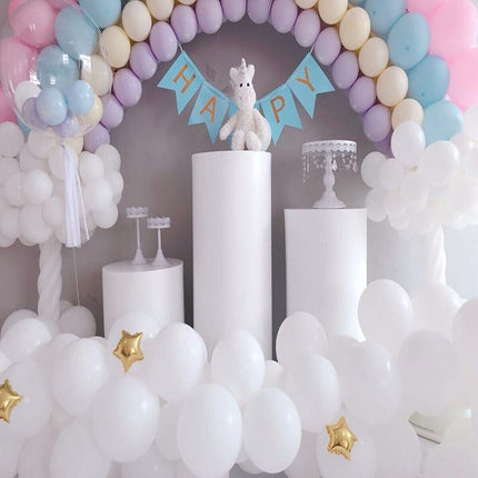 3pcs Round Plinth Cylinder Pedestal Stand Wedding Decor Cake Flower Display.