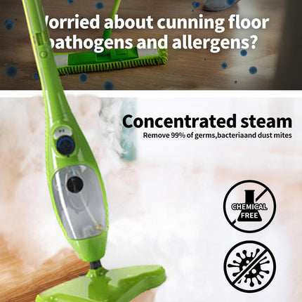 Steam Mop Handheld Carpet Cleaner High Pressure Steamer Floor Cleaning 1300W.