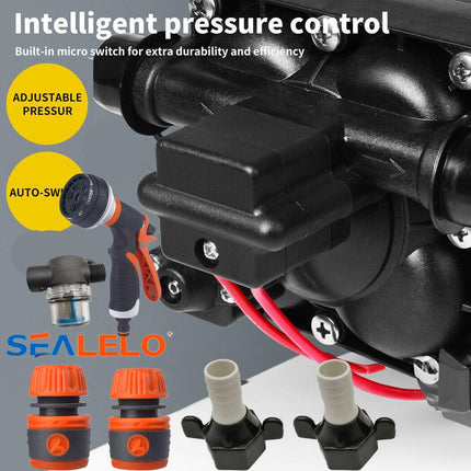 12V SEALFLO Water Pump High Pressure Self-priming rv Camping Boat 55PSI 11.3L/M.