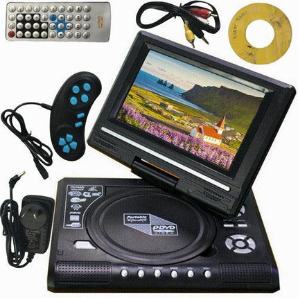 7Inch Portable Dvd Player CD Card Hd 16:9 Lcd Large 270-Degree Rotation Screen.