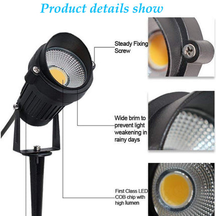 10X 12V LED waterproof Outdoor Garden Spotlights landscape light Lamp Yard Flood.