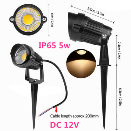 10X LED Spotlights Landscape Warm light Lamp Waterproof Outdoor Garden Yard 12V.