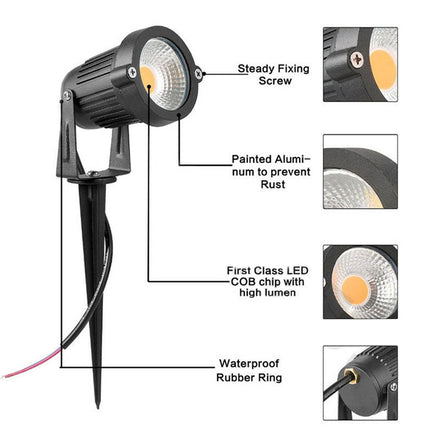 10PCS 12V LED Waterproof Outdoor Garden Spotlights Landscape Light Flood Lights.
