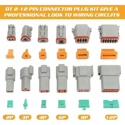600PCS Deutsch DT Connector Plug Kit With Genuine Deutsch Crimp Tool Auto Marine.