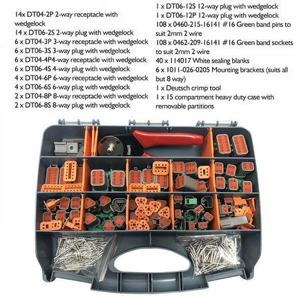 550PCS Deutsch Plug Tool Kit DT Connector With Genuine Automotive Crimp Tool.