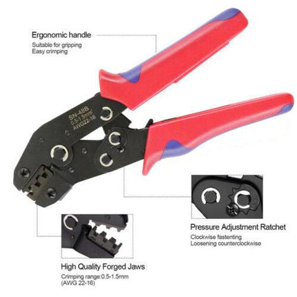 Assorted Waterproof Insulated Electrical Wiring Connectors Crimp Terminals Plier.
