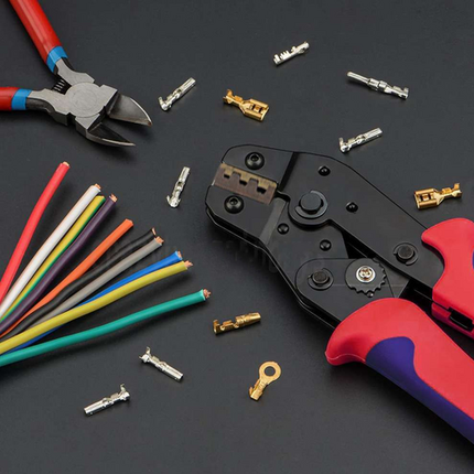 Assorted Waterproof Insulated Electrical Wiring Connectors Crimp Terminals Plier.
