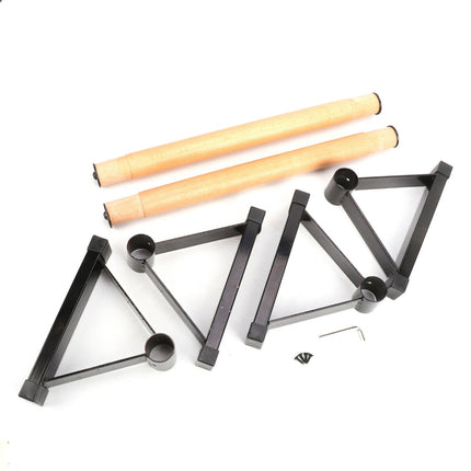 1 Pair Parallettes Set Push-up Parallel Bar Stretch Double Rod Stand Fitness.