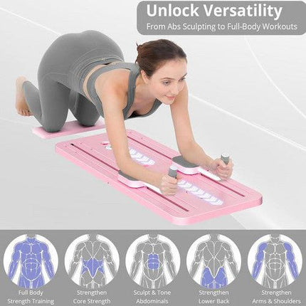Abdominal Exercise Board Push Up Board Pilates Reformer Set Fitness Equipment.