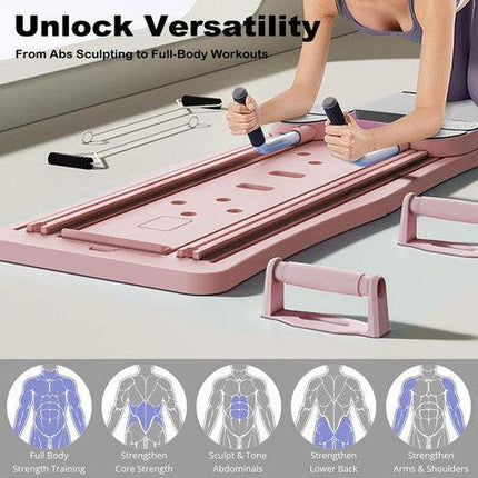 Abdominal Exercise Board Push Up Board Pilates Reformer Set Fitness Equipment.