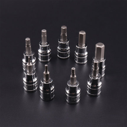 9pcs Allen Key Sockets Hex Bit Socket Set 3/8" Drive Drill Metric Tools 2-10mm.