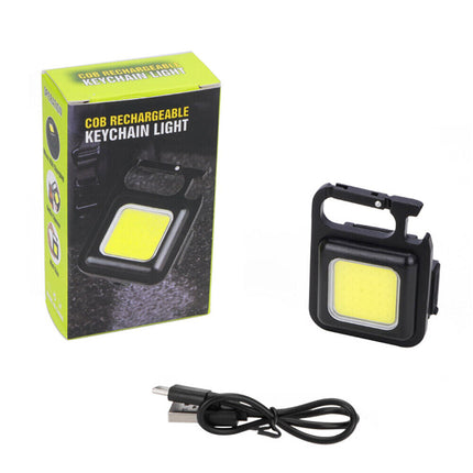Mini Waterproof Rechargeable LED Light USB Flashlight-Lamp Torch Pocket Keychain.
