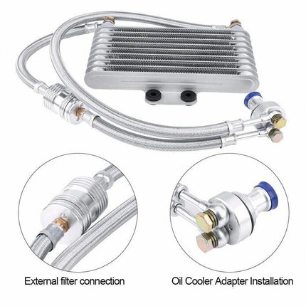 New 125ml Motorcycle Oil Cooler Cooling Radiator Kit For Honda CB CG 100CC-250CC.