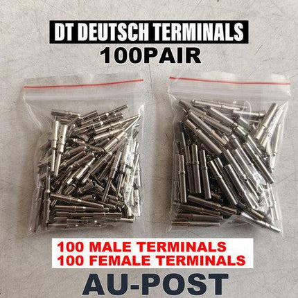 100 Pairs Deutsch Solid Terminal No.16 Contact Pins Male Female Connector Plug.