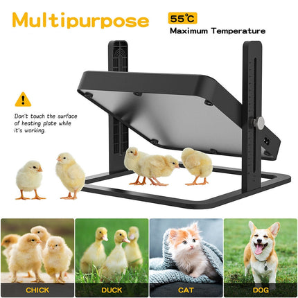 13W Chick Brooder Heating Plate 27x27cm Chicken Coop Heater Duck Poultry Warmer.