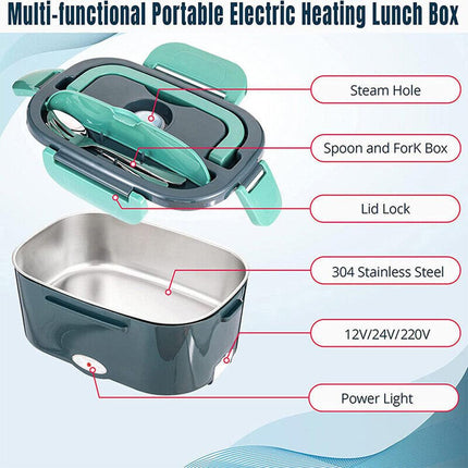 Electric Lunch Box Food Warmer Portable Leakproof Food Heater Car Home Picnic.