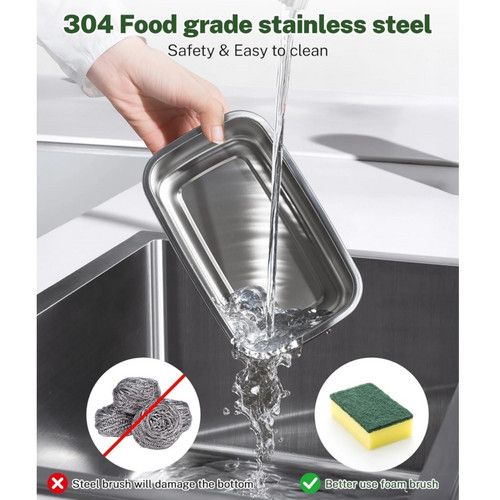 Portable 1L Cordless Electric Heated Lunch Box 16000mAh 60W 304 Stainless Steel Black&Green.