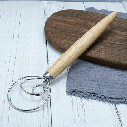 13 INCHES BAKING DOUGH STAINLESS STEEL LARGE WIRE WHISK MIXER BREAD COOKING TOOL.