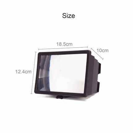 3D Mobile Phone Screen Magnifier 12" HD Video Amplifier for Smartphone Stand.