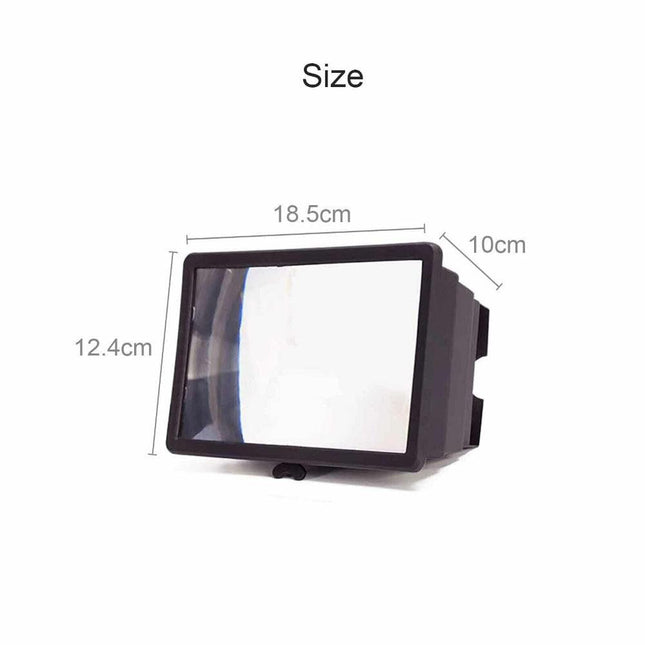 3D Mobile Phone Screen Magnifier 12" HD Video Amplifier for Smartphone Stand.