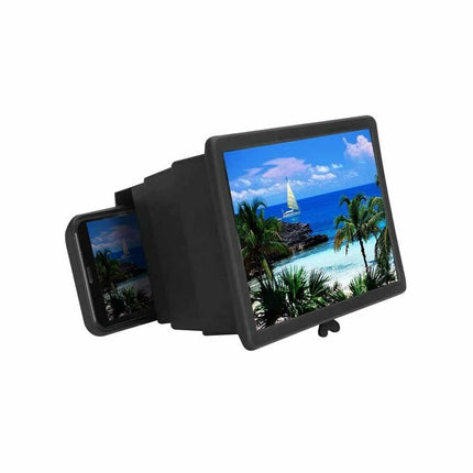 3D Mobile Phone Screen Magnifier 12" HD Video Amplifier for Smartphone Stand.