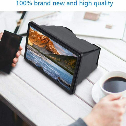 3D Mobile Phone Screen Magnifier 12" HD Video Amplifier for Smartphone Stand.