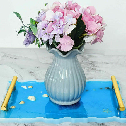 Large Safe Silicone Tray Mould Artist Mold Irregular Coaster Resin Craft Art DIY + 2 Handles.