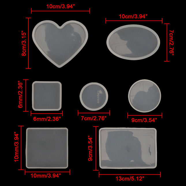 18pcs Coaster Cup Mat Mold Round Silicone Mould Kit for Craft?DIY Epoxy Resin.