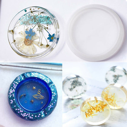 18pcs Coaster Cup Mat Mold Round Silicone Mould Kit for Craft?DIY Epoxy Resin.