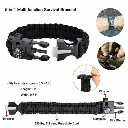 Tactical Emergency Survival Kit Outdoor Sports Hiking Camping SOS Tool Equipment.