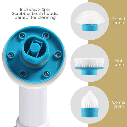 Electric Cordless Spin Scrubber Super Power Scrubber Turbo Scrub Clean Brush.