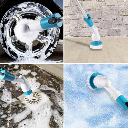 5PCS Rechargeable Spin Scrubber Electric Turbo Scrub Cleaning Brush Cordless Kit.