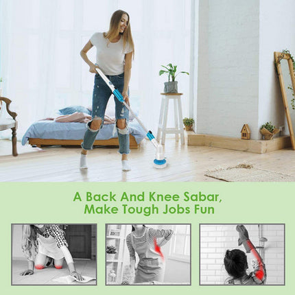 5PCS Rechargeable Spin Scrubber Electric Turbo Scrub Cleaning Brush Cordless Kit.