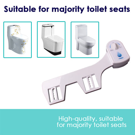Toilet Bidet Seat Hygiene Water Wash Clean Unisex Easy Attachment Dual Nozzles.
