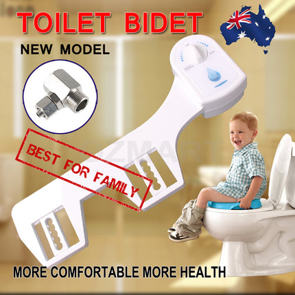 Toilet Bidet Seat Hygiene Water Wash Clean Unisex Easy Attachment Dual Nozzles.