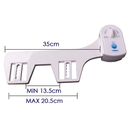 Toilet Bidet Seat Hygiene Water Wash Clean Unisex Easy Attachment Dual Nozzles.