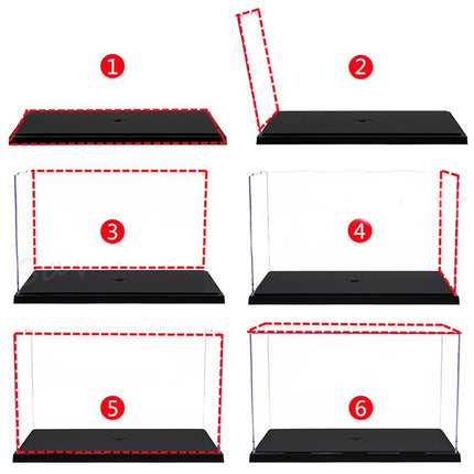 35x25x20CM Acrylic Display Case Dustproof Car Trucks Vans Model Box Collection Storage.