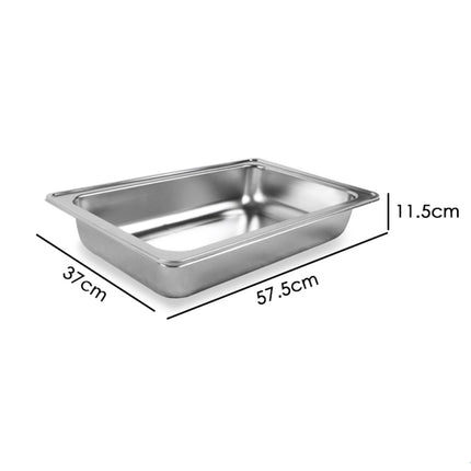 9L Chafing Dish Set Buffet Pan Bain Marie Bow Stainless Steel Food Warmer.