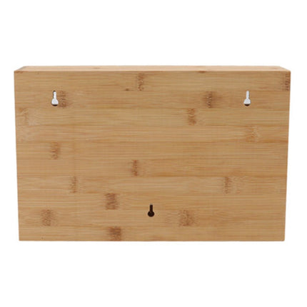 3 Grids Bamboo Food Wrap Dispenser Cutter Foil Cling Film Storage Holder Box Kitchen.
