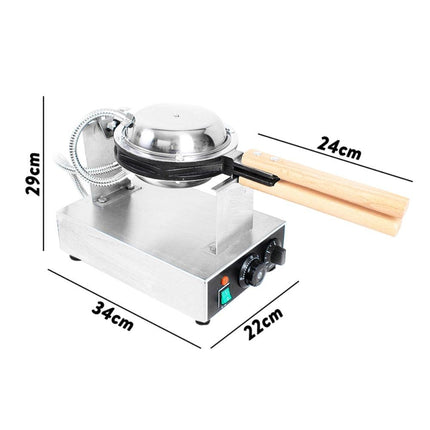 Commercial Electric Egg Puff Bubble Cake Waffle Egg Maker Machine Nonstick.