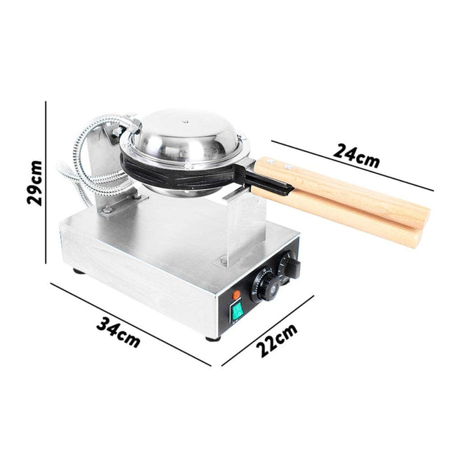 Commercial Electric Egg Puff Bubble Cake Waffle Egg Maker Machine Nonstick.
